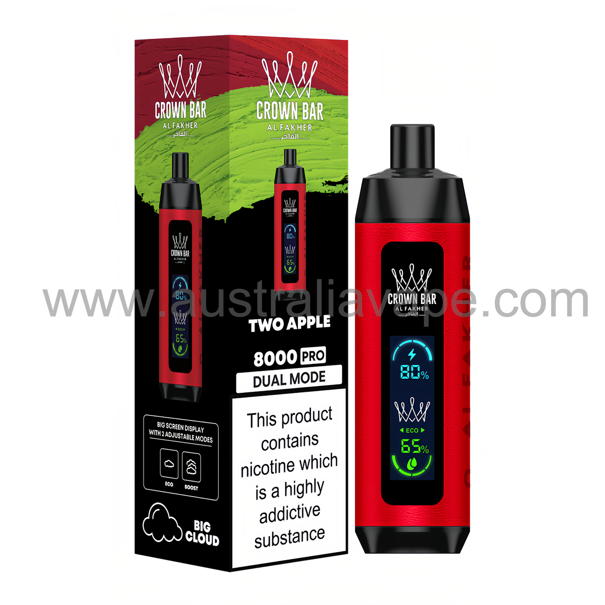 AL FAKHER CROWN BAR SHISHA-TWO APPLE Shisha – Australia Vape