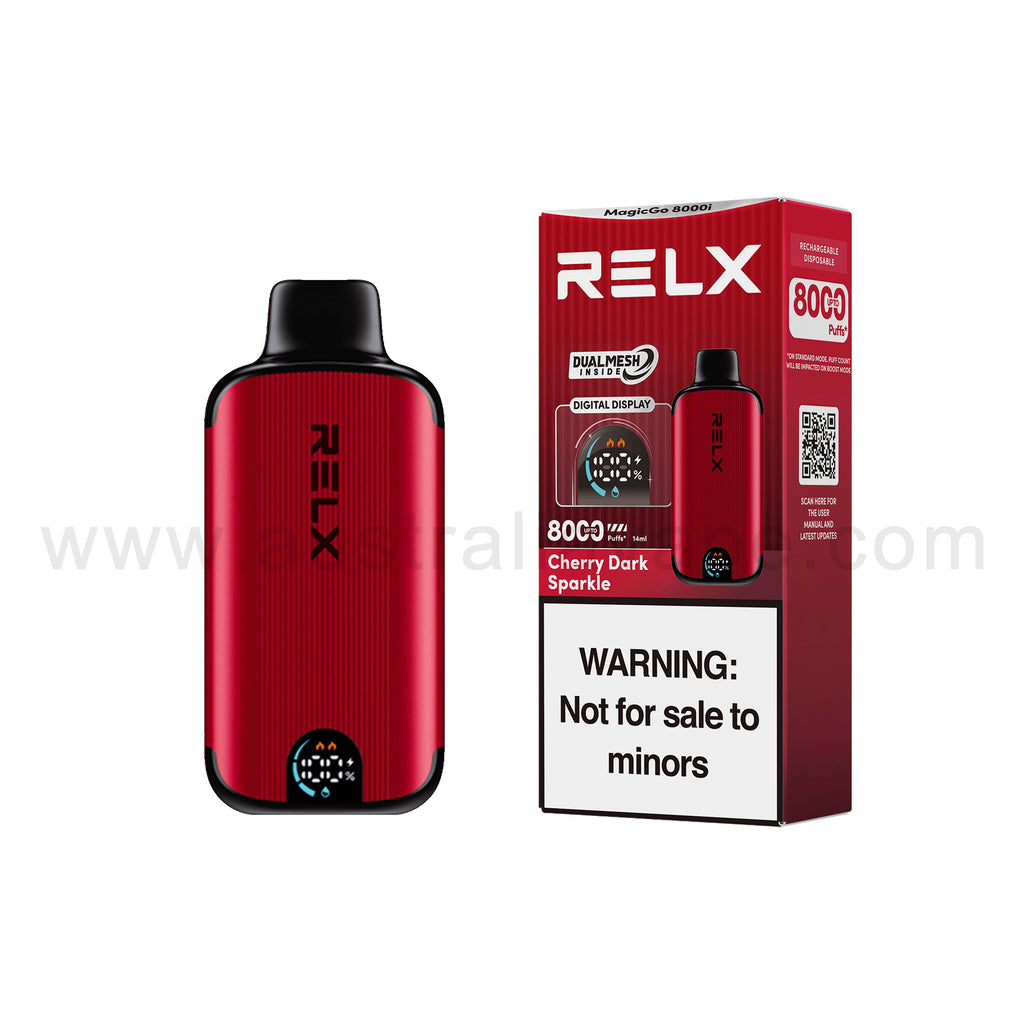 RELX MagicGo 8000i Disposable Vape 8000 Puffs-Cherry dark sparkle