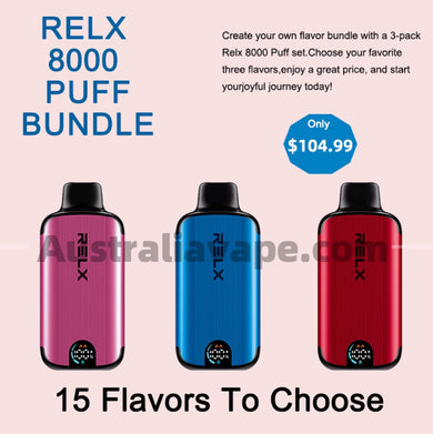 3 x Relx Magic Go Dm 8000 Puff