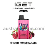 IGET Bar Pro Disposable Vape 10000 Puffs - Cherry Pomegranate